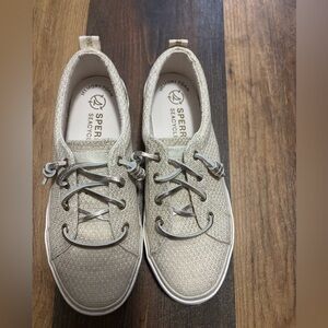 Sperry Cream Textured Sneakers